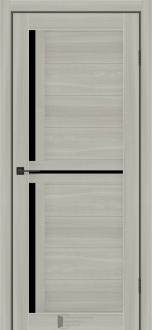 Міжкімнатні двері KFD Sonata Лагуна Шимо Пекан 600 мм Скло чорне