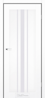 Міжкімнатні двері Stildoors Stil Арізона Білий Мат (ПП) скло Сатін 700 мм Стіл