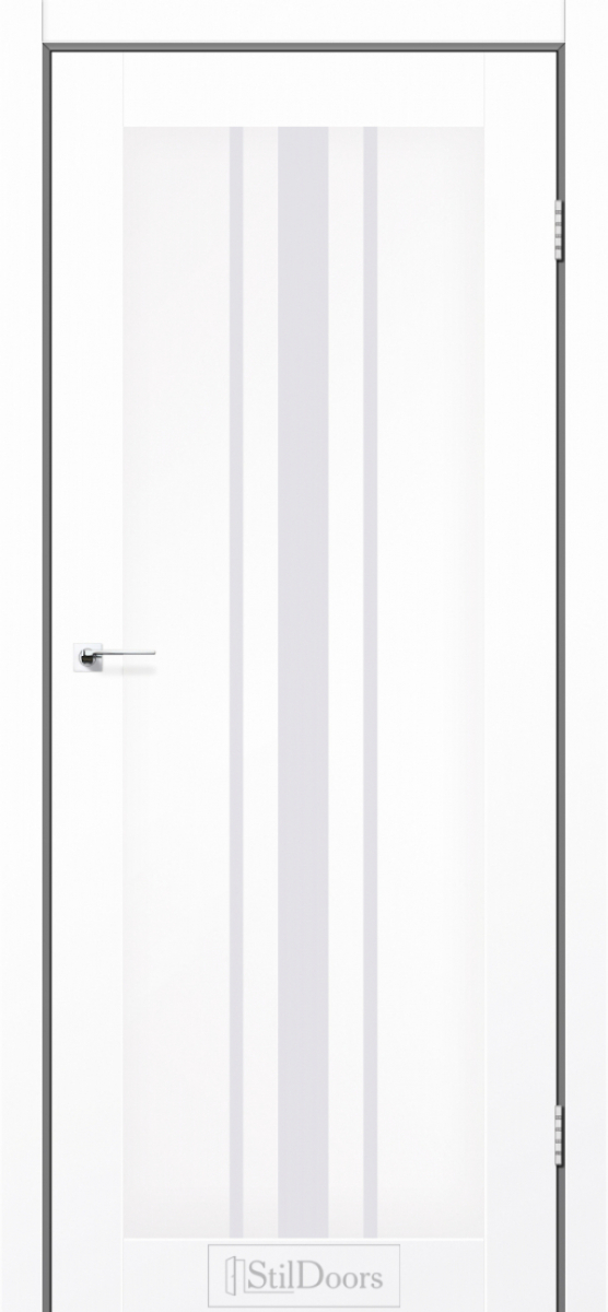 Міжкімнатні двері Stildoors Stil Арізона Білий Мат (ПП) скло Сатін 800 мм Стіл