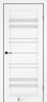 Міжкімнатні двері KFD Sonata Комфорт Сніжний Мат 700 мм Скло сатін