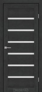 Міжкімнатні двері Korfad Express Делмонт 38мм Бетон Графіт скло сатін 600