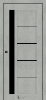 Міжкімнатні двері KFD Гранд 400 мм NEW Альба Лайн (PVC) скло Чорне