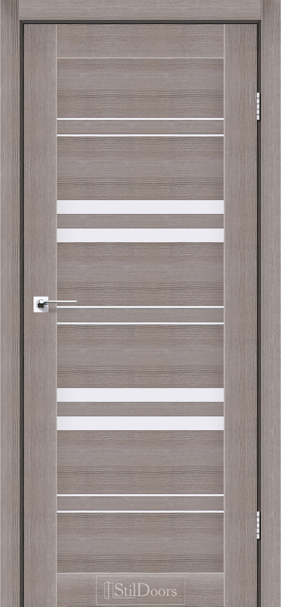 Міжкімнатні двері Stildoors Stil Словенія Трюфель скло Сатін 600 мм Стіл