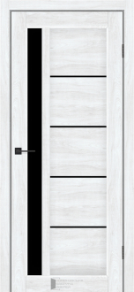 Міжкімнатні двері KFD Гранд 400 мм Бук Шале (PVC) скло Чорне