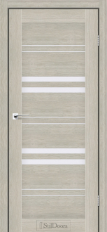 Міжкімнатні двері Stildoors Stil Словенія Дуб Альба скло Сатін 800 мм Стіл