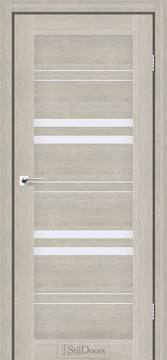 Міжкімнатні двері Stildoors Stil Словенія Дуб Альба скло Сатін 900 мм Стіл