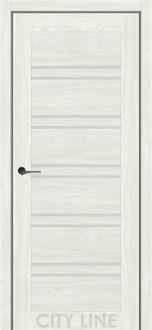 Міжкімнатні двері City Line Express ОSCAR Теренца Дуб Ангора скло сатін