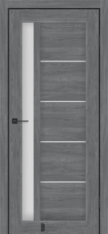 Міжкімнатні двері KFD Гранд 400 мм Бук Графіт (PVC) скло Сатин