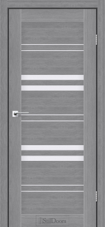 Міжкімнатні двері Stildoors Stil Словенія Дуб Попелястий скло Сатін 400 мм Стіл