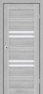 Міжкімнатні двері Stildoors Stil Словенія Дуб Сріблястий скло Сатін 700 мм Стіл