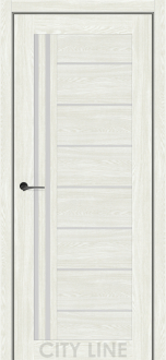 Міжкімнатні двері City Line Express ОSCAR Оптіма Дуб Ангора скло сатін