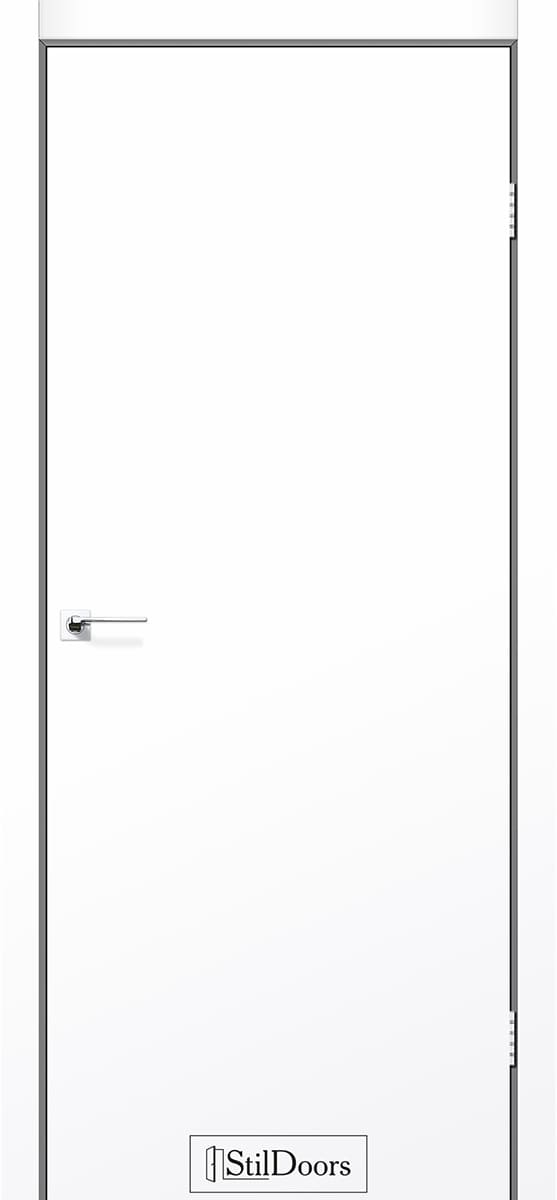 Міжкімнатні двері Stildoors Loft Лофт 900 Білий Мат (ПП), алюмінієвий торець