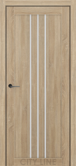 Міжкімнатні двері City Line Express Роккі 600 Дуб Дорато скло сатін