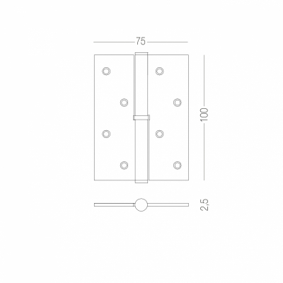 Завіса (петля) для дверей права LINDE H-100R MA Матовий антрацит