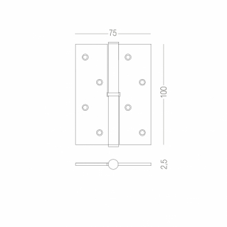 Завіса (петля) для дверей права LINDE H-100R MACC Матова бронза