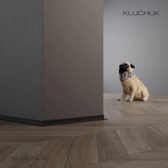 Профіль Антиплінтус алюмінієвий 15х20х2000 мм (без рисочок) фарбований RAL 7016 Світло-алюмінієвий (N1520NEW)