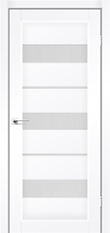Міжкімнатні двері KFD Sonata Флора Сніжний мат 400 мм Скло сатін