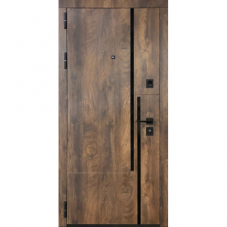 Вхідні Двері МІД П-3К-573/00 Q 860 Спил коньячний/спил медовий Права