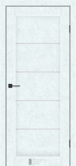 Міжкімнатні двері KFD Вена 400 мм NEW Бетон Білий (PVC) скло Сатин