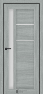 Міжкімнатні двері KFD Гранд 400 мм NEW Альба Пепельна (PVC) скло Сатин