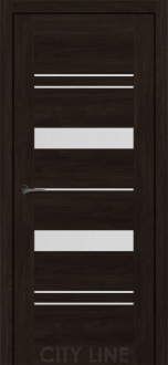 Міжкімнатні двері City Line Express ОSCAR 38мм Валента 900 Артвуд Шоколад Еко-touch скло сатін