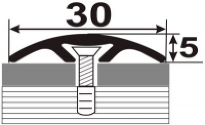 Поріг ЛП 30 мм 304 Дуб золотий, 270 см, ламінація