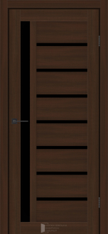 Міжкімнатні двері KFD Sonata Аркадія Шимо Шоколад 700 мм Скло чорне