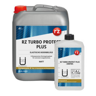 RZ 171 TURBO PROTECT PLUS 5 л 2-компонентний лак на водній основі для довготривалого захисту еластичних підлогових покриттів