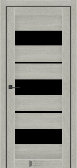 Міжкімнатні двері KFD Sonata Флора Дуб Скандинавський 400 мм Скло чорне