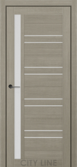 Міжкімнатні двері City Line Express Мілфорд 600 Котон Тауп скло сатін