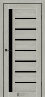 Міжкімнатні двері KFD Sonata Аркадія Дуб Скандинавський 400 мм Скло чорне