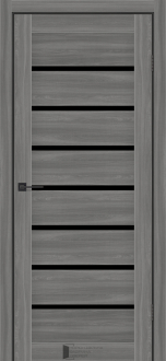 Міжкімнатні двері KFD Ліра 800 мм Шимо Антік (Екошпон) стекло Чорне