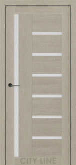 Міжкімнатні двері City Line Express Амадея 600 Котон Беж скло сатін