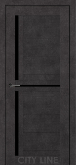 Міжкімнатні двері City Line Express ОSCAR 38мм Флорус 900 Онікс Сірий Еко-touch скло сатін