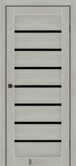 Міжкімнатні двері KFD Sonata Ліра Дуб Скандинавський 600 мм Скло чорне