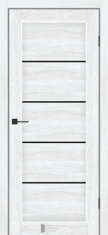 Міжкімнатні двері KFD Liberti Вена Бук Шале 600 мм Скло чорне